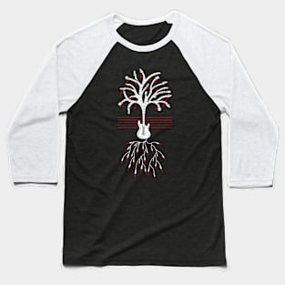 Guitar Tree White Baseball T-Shirt